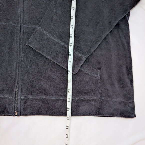 LAUREN Ralph Lauren | Black Terry Cloth Full Zip Hoodie Athleisure | Size 2X - Picture 11 of 12